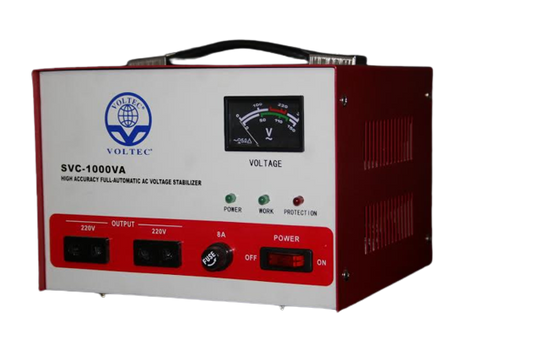 Voltec Servo Motor Stabilizer - 1 kVA | For LCD, LED & Home Theatre